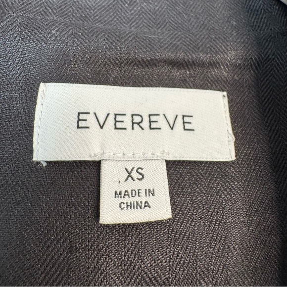 Evereve Blazer Alexa Double Breasted Menswear Black Linen Women's Size XS - Picture 7 of 9